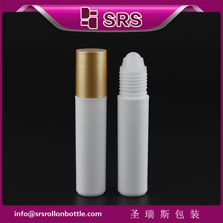 Cosmetic Skincare Bottle Supply White 10ml Eye Serum Roller Ball Bottle